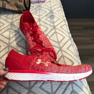 Under Armour Men’s Vibrant Red Athletic Shoes running size 12 like new